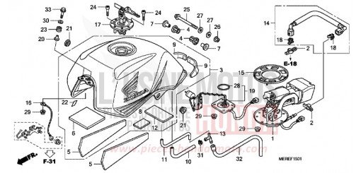 RESERVOIR A CARBURANT (CBF600N/NA) CBF600N9 de 2009